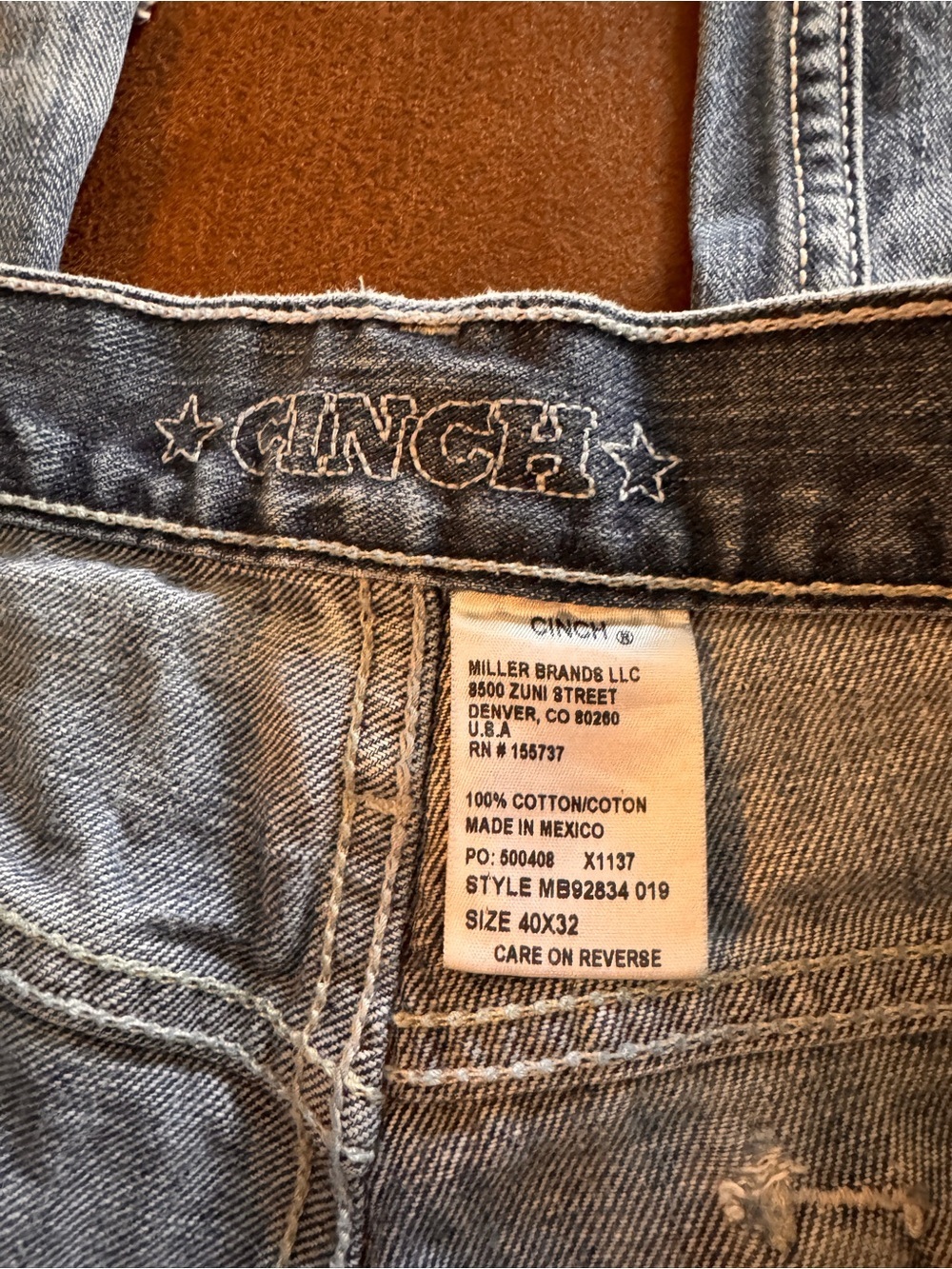 Cinch Light Blue Relaxed Fit Men's Jeans - Picture 5 of 16